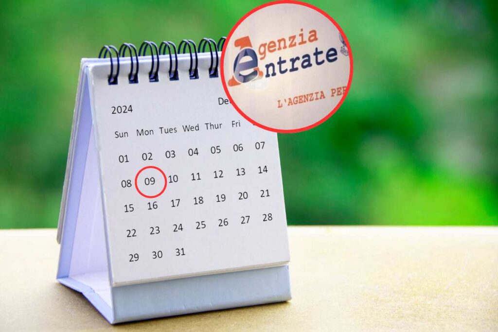 calendario agenzia delle entrate