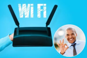 router wi-fi e uomo