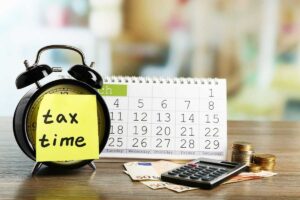 sveglia calendario scritta tax time