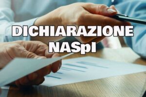 mani, fogli e scritta dichiarazione naspl