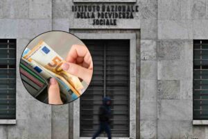 INPS sede e banconote euro