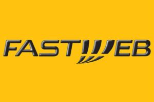 logo fastweb sfondo giallo